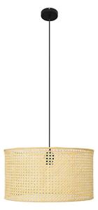 Lampadario a sospensione con filo ALBA 1xE27/15W/230V diametro 45 cm rattan/nero