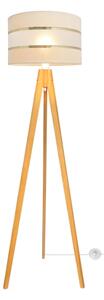 Lampada con piedistallo HELEN 1xE27/15W/230V color crema/oro/quercia