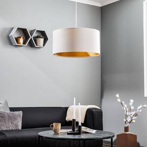 Maco Design Lampada a sospensione Salina, bianco/oro Ø 50 cm