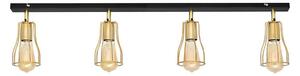 Faretto TUBE 4xE27/15W/230V oro/nero