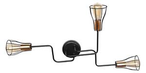 Lampadario fisso TUBE II 3xE27/15W/230V nero