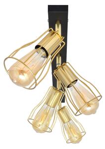 Faretto TUBE 4xE27/15W/230V oro/nero