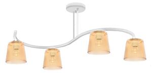 Lampadario a plafone LUCEA 4xE27/15W/230V bianco/arancione