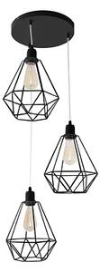 Lampadario KARO 3xE27/15W/230V nero