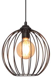 Lampadario a sospensione con filo MERCURE 1xE27/15W/230V diametro 24 cm nero