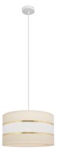 Lampadario a sospensione con filo HELEN 1xE27/15W/230V diametro 35 cm color crema/oro