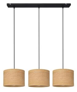 Lampadario a sospensione con filo ALBA 3xE27/15W/230V marrone/nero