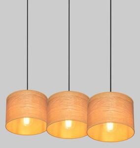 Lampadario a sospensione con filo ALBA 3xE27/15W/230V marrone/nero