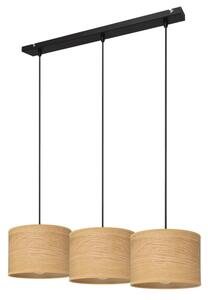 Lampadario a sospensione con filo ALBA 3xE27/15W/230V marrone/nero