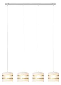 Lampadario a sospensione con filo HELEN 4xE27/15W/230V bianco/oro