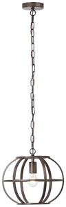 Lampada BRILLIANT, lampada a sospensione Basia 35 cm in acciaio nero, metallo, 1x A60, E27, 40 W, lampadine normali (non incluse)
