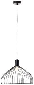 Lampada BRILLIANT, lampada a sospensione Blacky 40 cm nero opaco, 1x A60, E27, 40 W, cavo accorciabile / regolabile in altezza