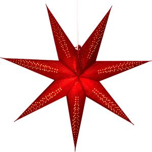 Stella pieghevole di carta illuminata dell'Avvento, stella di Natale 60 cm - Siddharta Red, rosso, stella decorazione finestra