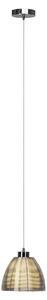 Lampada BRILLIANT Relax Lampada a sospensione 20 cm cromata/bianca | 1x A60, E27, 60W, adatta per lampadine normali (non incluse) | Regolabile in altezza / cavo accorciabile