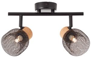 Lampada brillante Flaka spot tube 2flg nero opaco | 2x QT14, G9, 6W, adatto a lampade con base a spillo non incluse | teste orientabili | adatto a sorgenti luminose a LED
