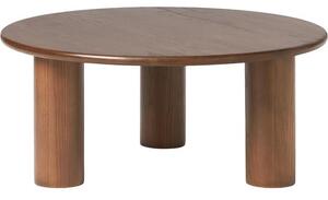 Tavolino da salotto rotondo in legno di quercia Didi