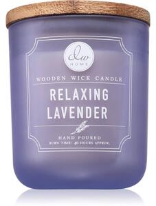 DW Home Signature Relaxing Lavender candela profumata con stoppino in legno 340 g