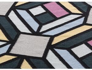 Parquet Tetragon Blu Rosa Geometrico 147x213 cm