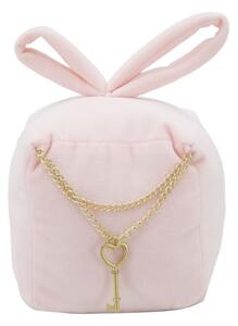 Ferma Porte Square Rosa 14,5x14x20 cm in Cotone