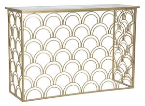Console Arc 120x40x80,5 cm in Ferro MDF e Vetro Oro e Multicolor