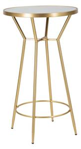 Tavolo Bar Circle Ø60x105 cm in Ferro MDF e Specchio Oro