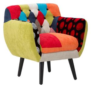 Poltrona Imperial New 71x63x78 cm in Legno Schiuma e Poliestere Multicolor