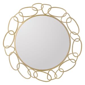 Specchio Chain Oro Ø84x2 cm in Ferro e MDF Oro