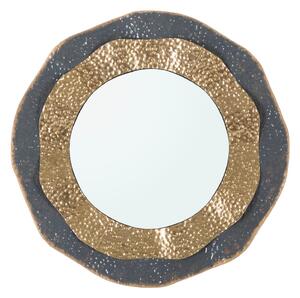 Specchio da Muro Shai Dark Ø65,5x5 cm in Ferro e MDF Multicolor