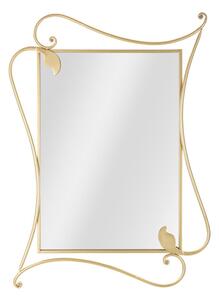Specchio Petal 80x4x110 cm in Ferro e MDF Oro