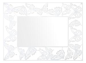 Specchio Bianco Butterfly 85x1x115 cm in Ferro e MDF Bianco