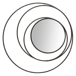 Specchio Dark Ø80x3 cm in Ferro Nero
