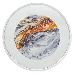 Orologio da Muro Mirror Grey Ø60x5 cm in Ferro MDF e Vetro Multicolor