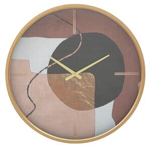Orologio da Muro Art Red Ø60x6 cm in Ferro MDF e Vetro Multicolor