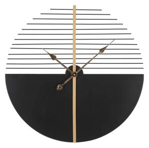 Orologio Glam Stick Ø60x4,5 cm in Ferro Nero e Oro