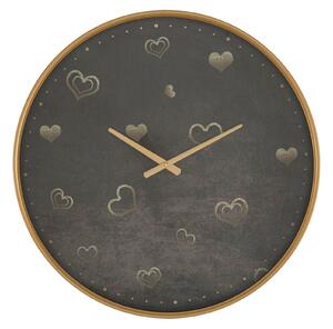 Orologio da Muro Hearts Ø60x6 cm in Ferro MDF e Vetro Multicolor