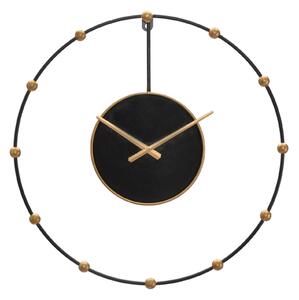 Orologio da Muro Pearl Ø61x4,5 cm in Ferro Nero