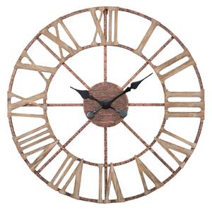Orologio da Muro Plus Ø71,5x4 cm in Ferro e MDF Marrone