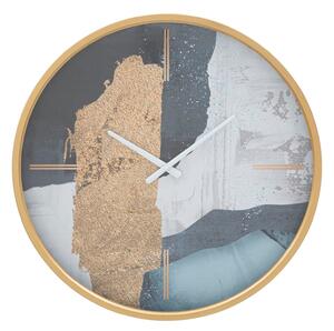 Orologio da Muro Art Blue Ø60x6 cm in Ferro MDF e Vetro Multicolor