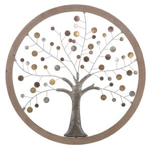 Pannello da Muro Albero della Vita Mirror New Ø80x2 cm in Ferro e MDF