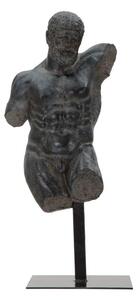 Scultura Museum Man 26x22x57,5 cm in Poliresina e Ferro Nero