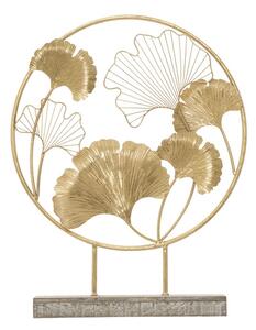 Scultura Little Leaf 50x12,5x64 cm in Ferro e MDF Oro