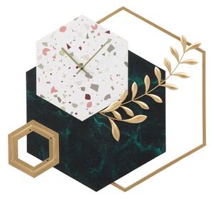 Orologio da Muro Hexagon 62x4,5x62 cm in Ferro e MDF Multicolor