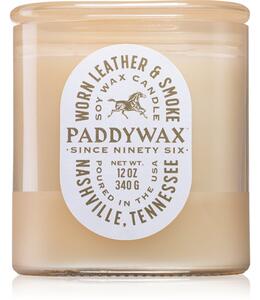 Paddywax Vista Worn Leather & Smoke candela profumata 340 g