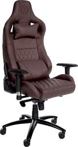 Esclusiva sedia da ufficio in pelle - Ergonomica - Funzione tromba - Struttura in metallo | Colore: Marrone