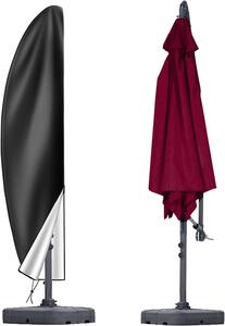 Copertura impermeabile per ombrelloni, adatta a ombrelloni da 2,5 metri a 4 metri - Resistente ai raggi UV, colore nero