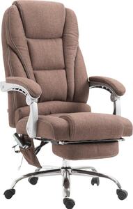 Sedia massaggiante ergonomica - Confortevole sedia da ufficio - Altezza regolabile e poggiapiedi | Colore: Marrone