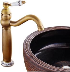 Rubinetto per lavabo - Rubinetto per bagno - Lavaggio senza contatto - Cartuccia in Vetroceramica - Misura standard - Bronzo anticato