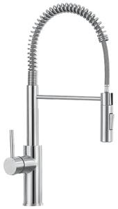 Rubinetto da cucina ad alta pressione con doccetta, estensibile e dotato di 2 tipi di getto d'acqua, girevole a 360°