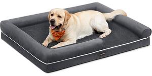 Cuccia ortopedica per cani, modello PGW079G01V1, con rivestimento removibile e lavabile, dimensioni 135 x 107 x 23 cm, colore grigio scuro