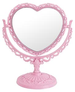 Specchio da trucco a forma di cuore con ingrandimento 3x